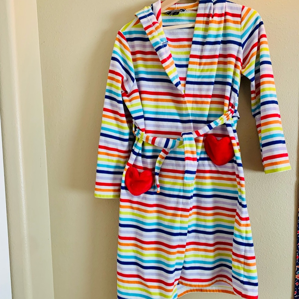 Rainbow robe with heart pockets